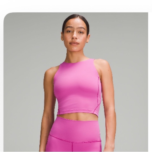 LIKE NEW! LULULEMON Align High Neck Tank Size 8 in pow pink tone. - Picture 1 of 4
